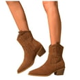 thumbnail image 1 of Leozcaa Women's Cowboy Boots Knee High Side Zipper Western Embroidered Pull On Tall Boot Fall Winter, 1 of 8