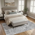 thumbnail image 2 of MICGEEK 6x9 Washable Area Rugs for Living Room, Modern Abstract Printed Rug, Vacuum-Friendly, Non Slip Indoor Rug for Bedroom Dining Room Home Decor Carpet,Gray, 2 of 9