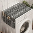 thumbnail image 1 of Geometric Washing Machine Organizer, Monochrome Style Composition of Various Shapes Zigzags and Stripes, Anti-slip Fabric Top Cover for Washer and Dryer, Charcoal Grey and White, by Ambesonne, 1 of 1