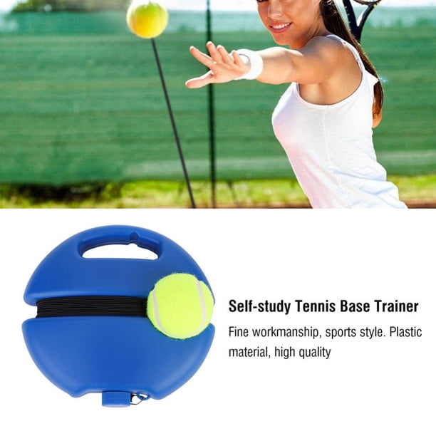Entrenador De Tenis, Dispositivo De Entrenamiento De Tenis, Autoaprendizaje Entrenador De Base De Tenis Baseboard Rebound Ball Training Tool Cuerda Negra Con Pelota Para Principiantes Ni?os Adultos Ecomeon no