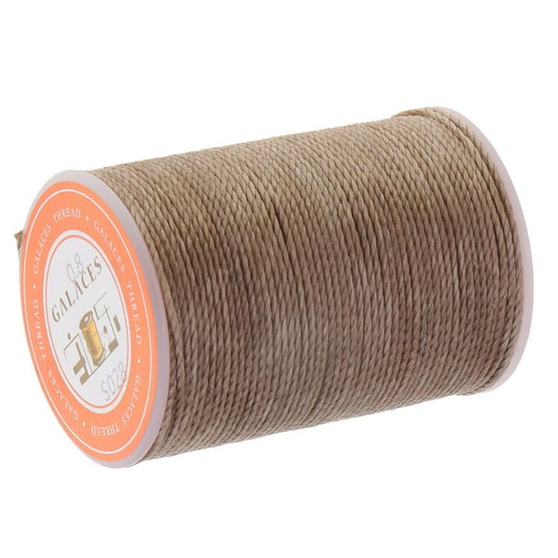 1 carrete de 60 yardas de material Cuero perfecl Hilo encerado 0.8 mm Café