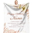 thumbnail image 1 of LHSHID Nana Birthday Gifts from Grandkids Throw Blankets Happy Birthday Nana gifts Birthday Gifts for Nana from Grandson Granddaughter Nana Gifts for Birthday from Grandchildren 30"x40", 1 of 7