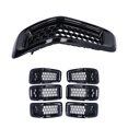 thumbnail image 1 of 7pcs Front Grille Inserts Grill Guard Trim Accessory Compatible With  Cherokee 2014-2018 ABS Front Grill Guard Grille Insert Cover Trim, 1 of 8