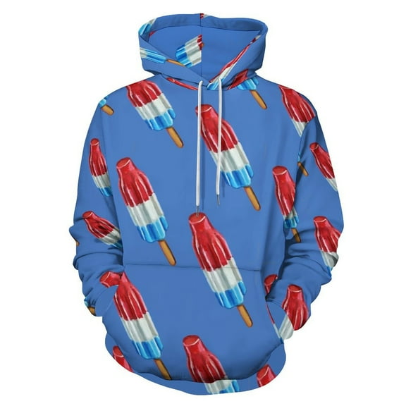 Fun Rocket Pop Popsicle Pattern Oversized Hoodies for Women Pullover Womens Clothes with Pocket Mens Ultimate Pullover Hoodie Sweatshirt S-6XL