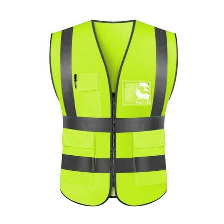 

Aoanydony Safety Vest w/ High Visibility Reflective Stripes Polyester Orange & Yellow New A type & orange