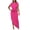 Hot Pink, variant on Vedolay Plus Size Dresses Women Formal Short Sleeve Crew Neck Summer Dress Bohemian Floral Printed Flowy Maxi Dresses Tiered Dress,Blue M