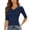 Navy, variant on Noric Women Elbow Length Sleeve T Shirt Slim Fit Soft Stretchy Casual Workout Office Daily Basic Pullover Tops