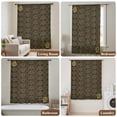 thumbnail image 6 of Brown Golden Floral Sheer Curtains 45 Inches Long, Modern Abstract Art Spring Flowers Light Filering Curtains, Breathable Simi Curtain Privacy Drapes for Kitchen Bathroom Small Window Treatment, 6 of 9