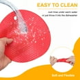 thumbnail image 3 of Uxcell 3pcs Silicone Jar Opener Pads, 17.5cm/7" Texture Can Opener Multipurpose Round Bottle Lid Opener Non-Slip Coasters for Weak Hands Seniors Children, Pink, Orange, Gray, 3 of 5