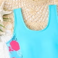 thumbnail image 4 of Cethrio Girls Tankini Swimsuits, 2 Piece Stretchy Summer Swimsuit Tops and Swimsuit Bottoms Blue Size 12-13T, 4 of 9