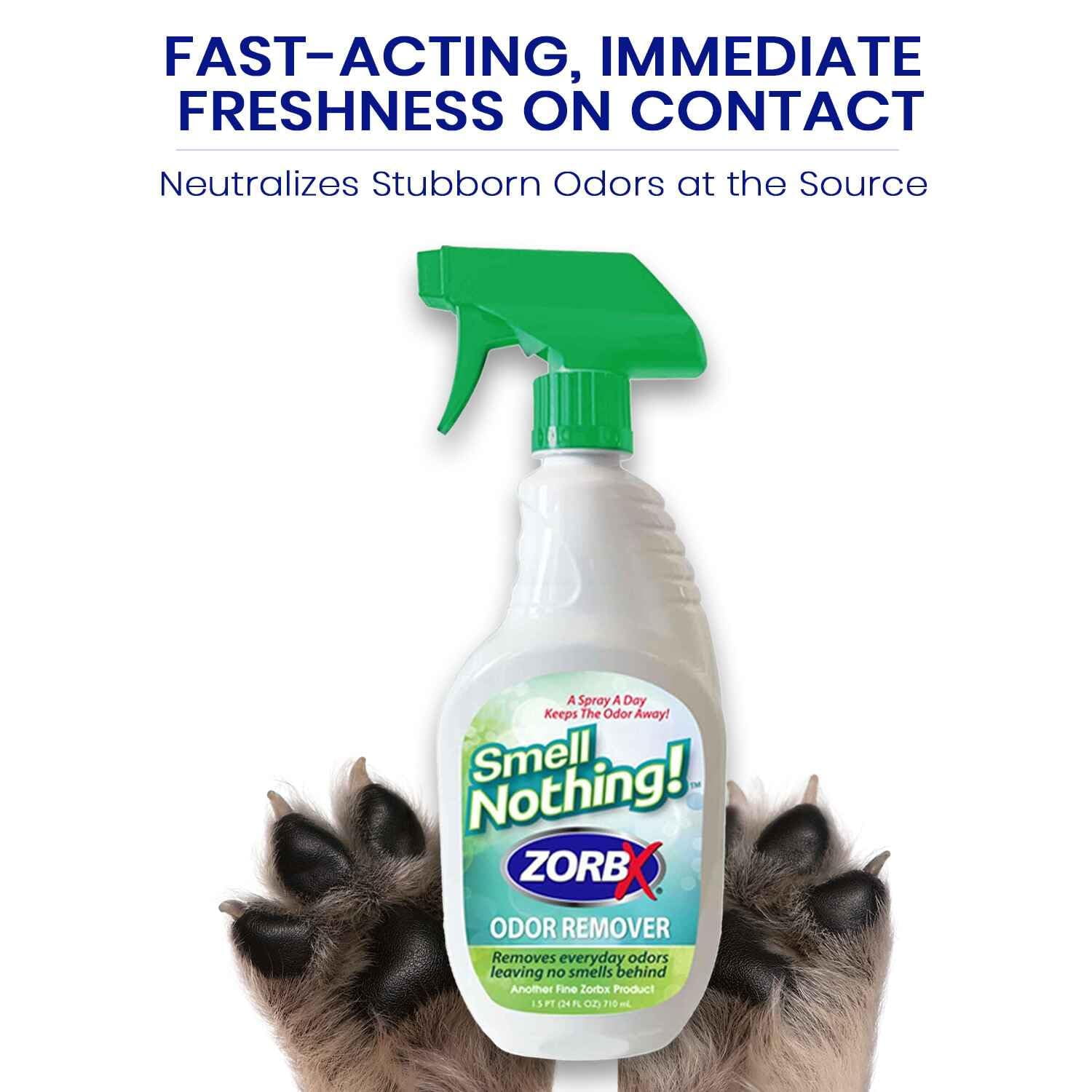 ZORBX Unscented Odor Remover Spray 24 oz - Strong Odor Absorber For Couch, Car, Carpet, Diaper Pail Smells Neutralizer & More