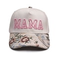 thumbnail image 2 of HuangHuanChen Women's Mama Trucker Hat Trendy MAMA Embroidered Baseball Cap for Women Adjustable Wide Brim Trucker Hat For Women Mama Hat Mother's Casual Sun Hat Pink One Size, 2 of 7