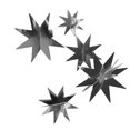 thumbnail image 3 of QualitChoice 1 Set Star Decorations Household Interesting Exquisite Stars Pendant Party Supply Craft Decoration Decor Props for Layout Dark grey 1Set, 3 of 6
