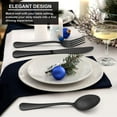 Vesteel 40 Piece Matte Black Silverware Set, Stainless Steel Black