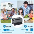 thumbnail image 5 of Car Refrigerator, Portable Freezer with 12/24V DC & 110-240V AC, RV Car Fridge Dual Zone APP Control, 48 Quart (45L) -4℉-68℉ Portable Refrigerator for Camping, Travel, Fishing, Outdoor or Home Use, 5 of 9