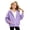 00#Purple132, variant on Shinyii Girls Zip Up Hoodie Solid Casual Cozy Hooded Sweatshirt Jacket, Black, Sizes 4-15