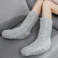 thumbnail image 4 of Calentadores de piernas peludas por encima de la rodilla calcetines borrosos de felpa medias de pantuflas largas y peludas calcetines de invierno para dormir en casa para mujeres y hombres, 4 of 5