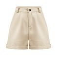 thumbnail image 5 of WAYUTE Shorts for Women Plus Size Active Hiking Workout Solid Color Cozy Short Pants with Pockets Casual Soft Comfort Summer Dailywear, 5 of 6