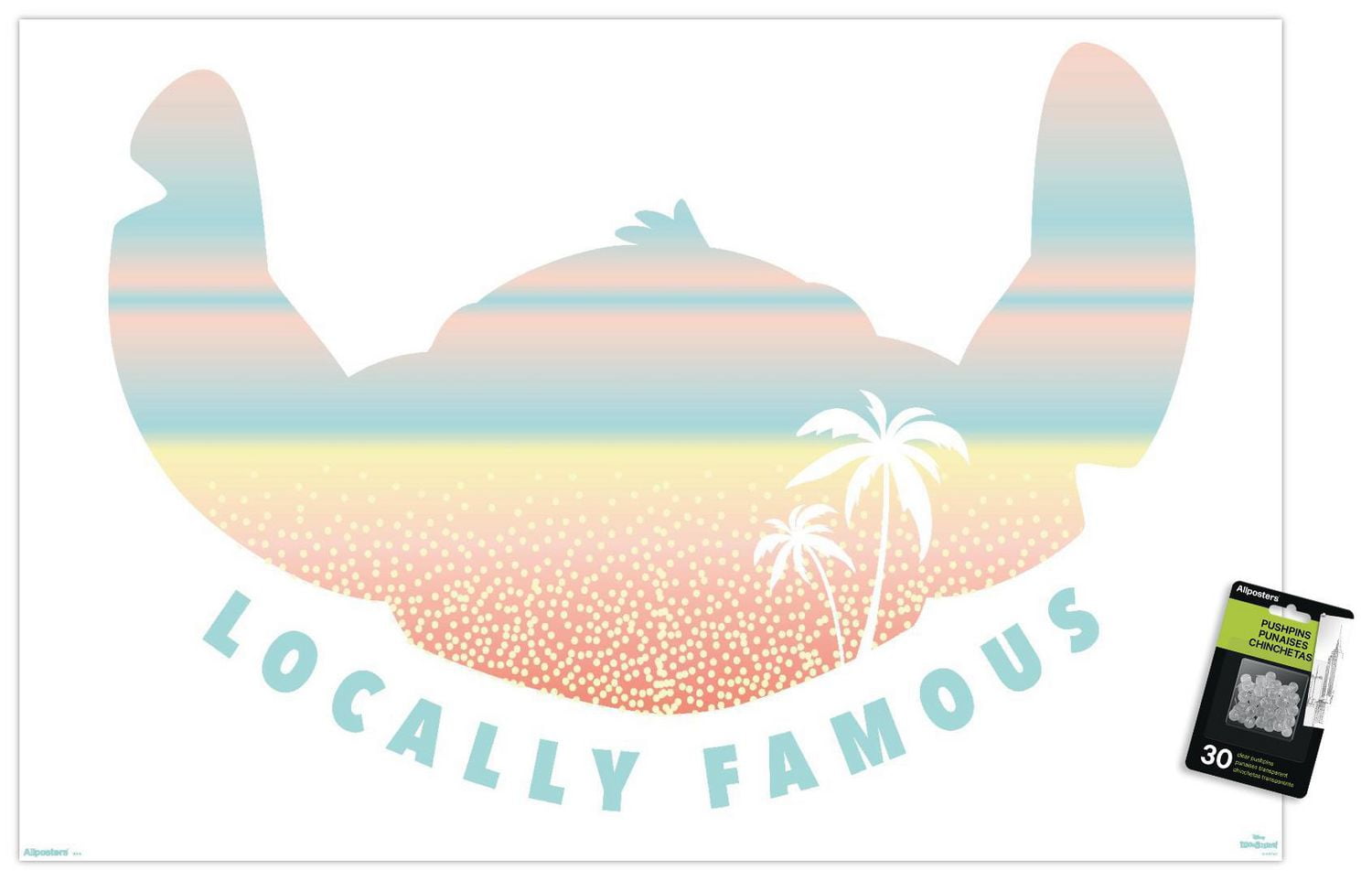 Disney Lilo and Stitch: Beach Vibes - Locally Famous Wall Poster