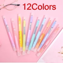 CCOCC 10 Colors Erasable Highlighter Color Double-ended Marker