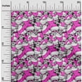 thumbnail image 2 of oneOone Cotton Poplin Fuschia Pink Fabric Skull Craft Projects Decor Fabric Printed By The Yard 42 Inch Wide, 2 of 4