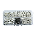 thumbnail image 4 of 600 piezas de cuentas sueltas para manualidades, brillantes, decorativas, redondas, versátiles y hechas a mano. Plata, 4 of 9