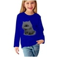 thumbnail image 2 of Piuwrlz Kids Long Sleeve Shirts Girls T-Shirts T Shirt Tops Blue Size 5 Years, 2 of 5