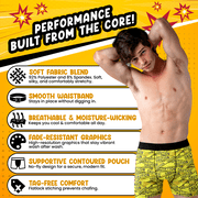 Random Stock Apparel Mens Boxer Briefs Blast Zone Funny Underwear