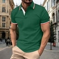 thumbnail image 2 of Men Polo Shirts Short Sleeve with Pocket Sport Wicking Shirts for Men Casual Athletic Collared T-Shirts Big and Tall Size S-5XL Green, 2 of 5
