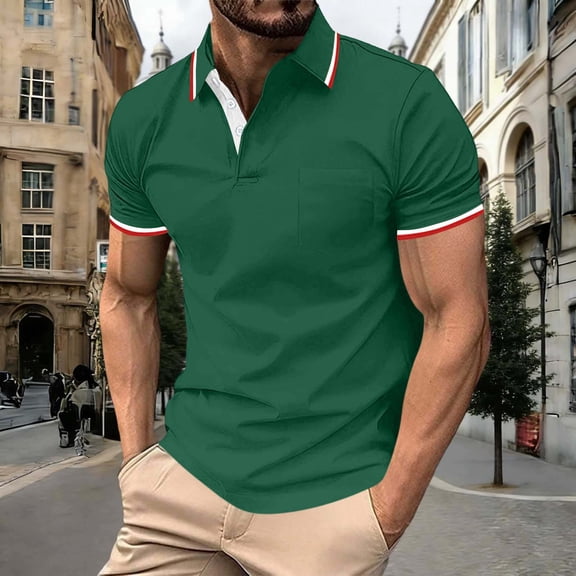 Muscularfit Polo Shirt Men's Shirts Muscle Big And Tall Shirts Oversized T Shirt Green Collared Short Sleeve Mens Summer Shirts,XXXXL