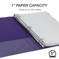 thumbnail image 4 of Samsill Earth's Choice Durable 1" Round Ring View Binders, Purple, 2 Pack, 4 of 5