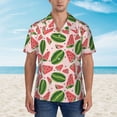 thumbnail image 2 of Susaid Watermelon Print Short Sleeve Shirts Button Down Casual Shirts Summer Beach Aloha Button Down Short Sleeve for Men ,X-Large, 2 of 7