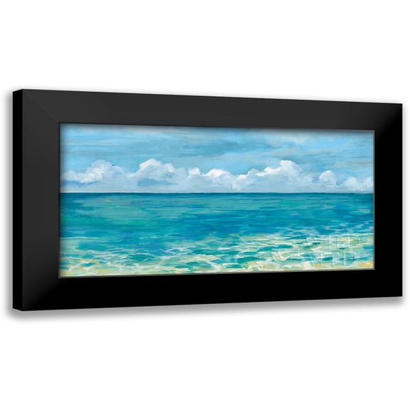 Vassileva, Silvia 14x9 Black Modern Framed Museum Art Print Titled - Caribbean Sea Reflections