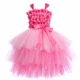 thumbnail image 2 of Vestido de tul rosa con tutú de hada y hortensias para niñas, vestidos de niña de flores para bodas, fiestas de cumpleaños, disfraces, ropa para niños, 2 of 5