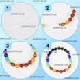 thumbnail image 6 of 1Box 1 Box DIY 6 Sets 7 Chakra Stone Beads Bracelet Making Kit Black Stone Howlite Imperial Jasper Natural Lava Rock Tiger Eye Beads Healing Energy Gemstone Bead for Jewelry Making Kits Women, 6 of 6