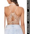thumbnail image 5 of Avidlove Lace Bralette for Women Sexy Camisoles Crop Tops High Neck Racerback Double-Layered Lingerie, 5 of 7