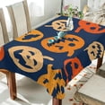 thumbnail image 4 of Coolnut Halloween Pumpkin Tablecloth, Waterproof Washable Polyester Square Table Cover, Durable Tablecloth for Kitchen Dining Table Party Decor, 60"X 120", 4 of 7