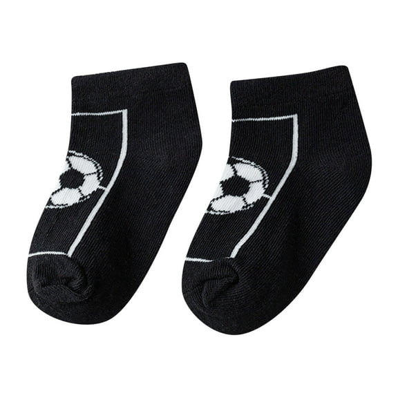 Black Socks Children Socks Fashion Trend New Pattern Football Baseball Football Pattern Summer Thin Comfortable Cute Socks
