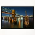 thumbnail image 1 of Design Art Le Pont De Brooklyn De Nuit Allumé   Sur Toile Encadrée, 1 of 5