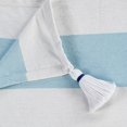 thumbnail image 6 of Ox Bay Aqua Blue Striped Cotton Throw Blanket, 50" x 60", 6 of 11