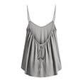 thumbnail image 4 of Xdegoge Linen Camisole Tank Tops for Women Scoop Neck Sleeveless Casual Beach Vacation Boho Flowy Relaxed Fit Solid Ruched Pleated Soft Lightweight Summer Tops, 4 of 5