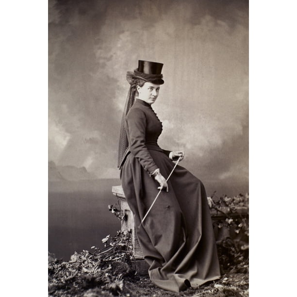 Womens Fashion 10s Noriginal Cabinet Photograph Taken At Napoleon Saronys Studio Of An Unidentified Woman In A Fashonable Riding Habit New York 10s Poster Print By Granger Collection Walmart Com Walmart Com