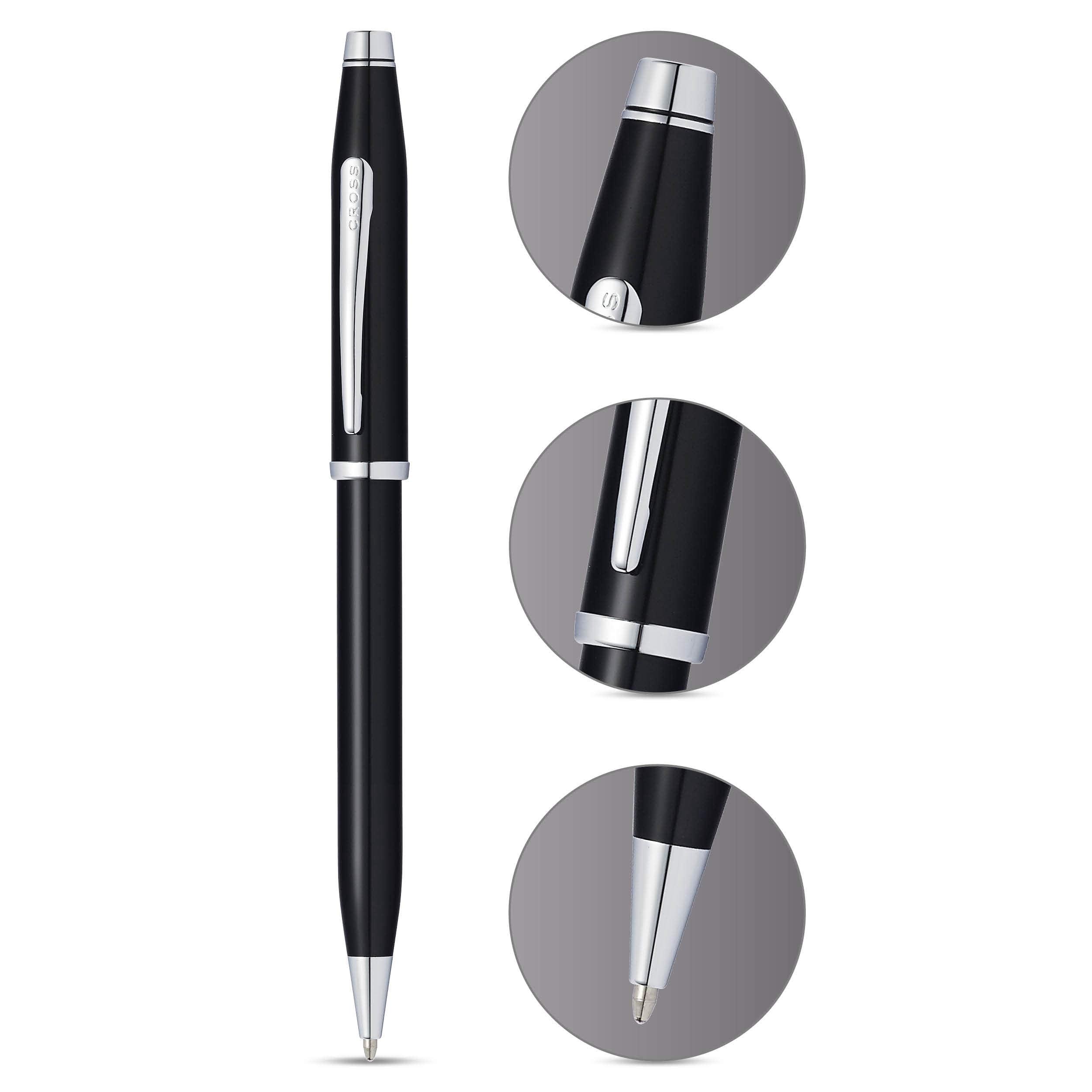 Cross Century® II Black Lacquer with Chrome Plated Appointments Ballpoint Pen