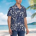 thumbnail image 3 of Fuzoiu Plant Print Hawaiian Shirt for Men, Summer Beach Casual Short Sleeve Button Down Shirts, Men’s Beach Summer Shirts with Pocket,3X-Large, 3 of 7
