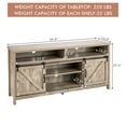thumbnail image 4 of Costway 59'' Farmhouse Sliding Double Barn Door TV Stand Console for TVs up to 65'' Maple, 4 of 11