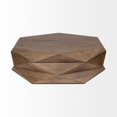 thumbnail image 2 of HomeRoots 376278 Hexagonal Hinged Solid Wood Top & Base Coffee Table, 2 of 3