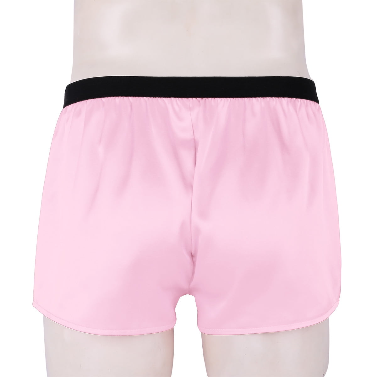 MSemis Men's Silky Satin Boxers Shorts Summer Lounge Underwear