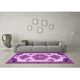 thumbnail image 3 of Ahgly Company Indoor Square Persian Purple Traditional Area Rugs, 4' Square, 3 of 4
