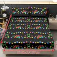 thumbnail image 4 of Jeiento Christmas Lights Print 3 Piece Bedding Set, Deep Pocket Bed Fitted Sheet with 2 Matching Pillow Shams, Soft Breathable Bed Cover Set for Holiday Bedroom Decor, Twin Size, 4 of 7