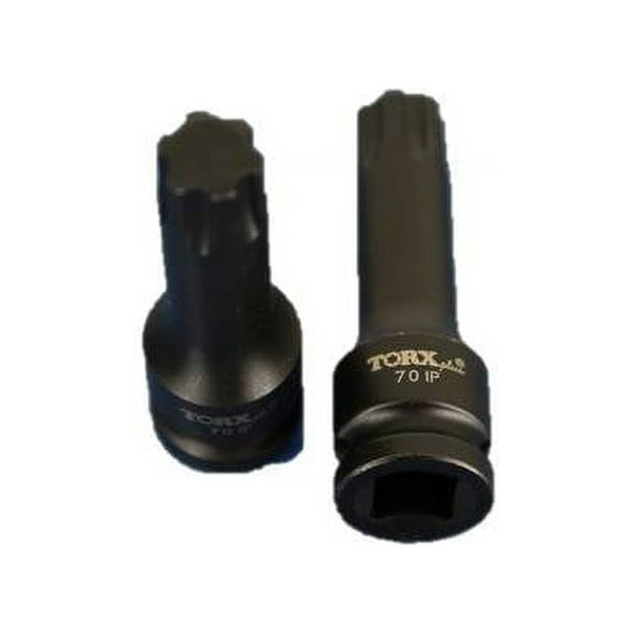 TEMO IP70 3 Inch (76 mm) Long Black Impact Torx Plus 6 Point Socket Bit 1/2 Inch (12.7 mm) Square Drive Auto Repair Tool